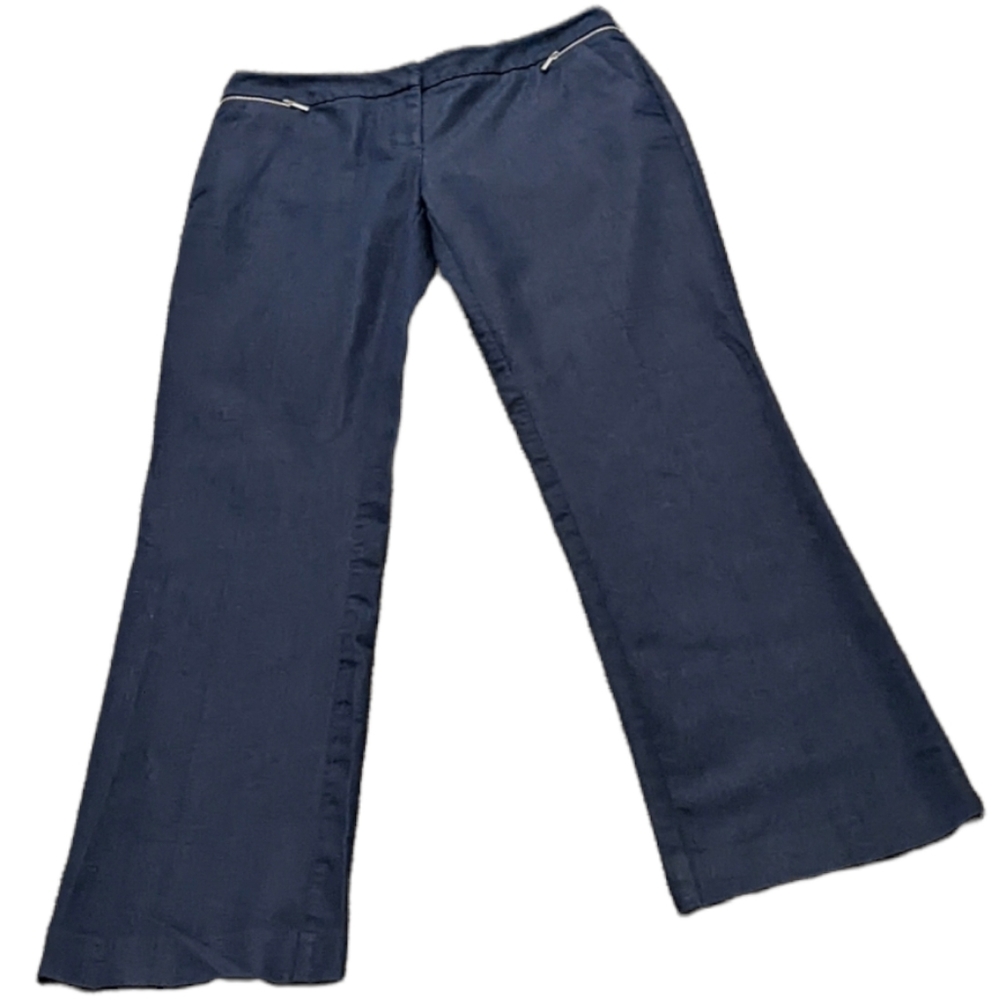 💥 New York & Co 7th Ave Suiting Collection Avg Blue Dress Pants 4
